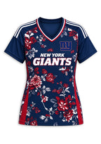 Women's New York Giants Floral V-Neck T-Shirt