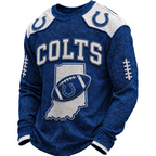 Indianapolis Colts Waffle Knit Long-Sleeve Sweatshirt