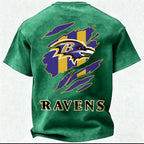 Baltimore Ravens Printed Unisex 100% Pure Cotton Washed T-Shirt