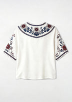 Boho Floral Houston Texans V-Neck Blouse