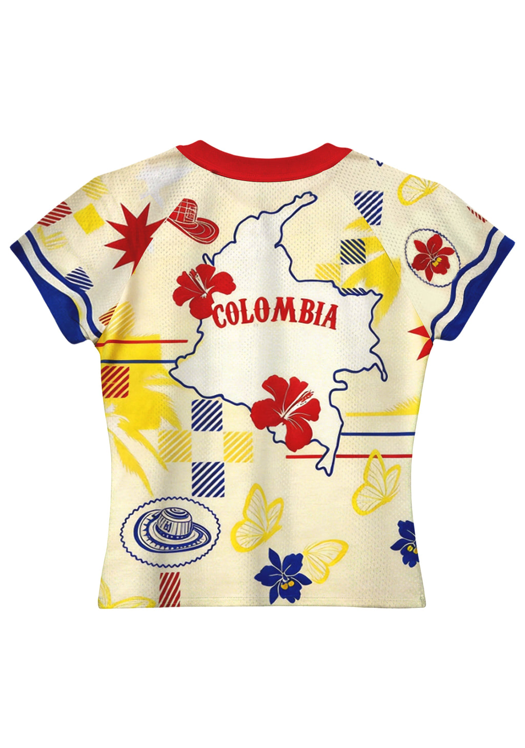 Retro Colombia Tropical Baby Tee
