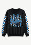 Women's Carolina Panthers Floral Bow Crewneck Sweatshirt