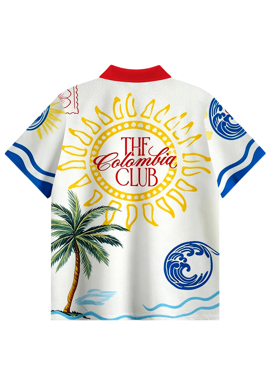 Colombia Stamp Collared Soccer Jersey
