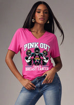 Jacksonville Jaguars Pink Out Tackle Breast Cancer Awareness V-Neck T-Shirt
