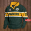 Men's Green Bay Packers Button Mock Neck Sweatshirt