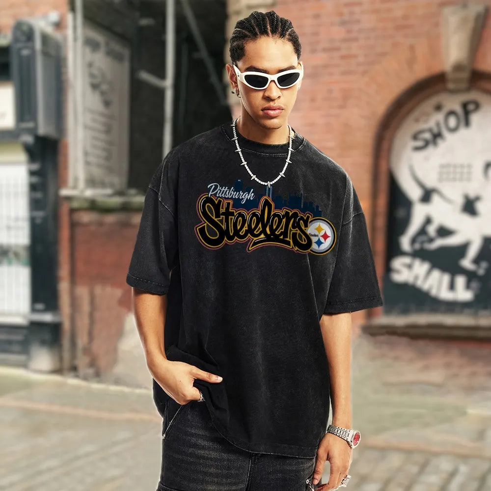 Pittsburgh Steelers Unisex Vintage Washed T-shirt