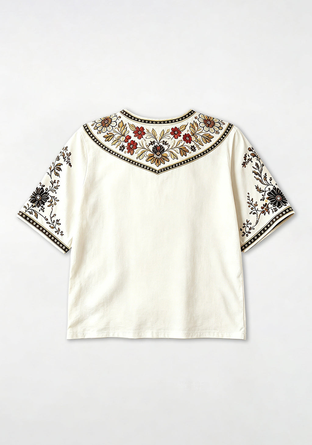 Boho Floral Pittsburgh Steelers V-Neck Blouse