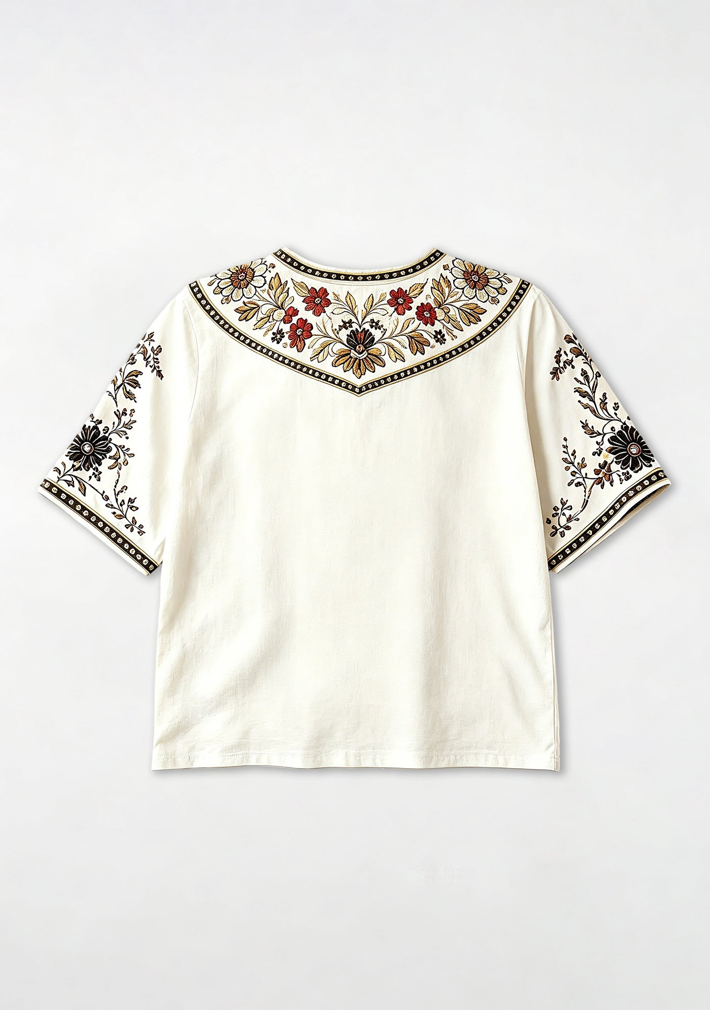 Boho Floral Pittsburgh Steelers V-Neck Blouse