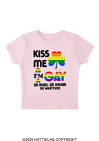 Kiss Me I'm Gay Y2K Baby Tee