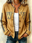 Women's Football Pattern Knitted Cardigan Top