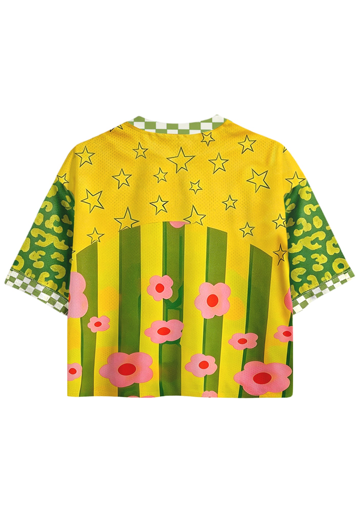 Colombia Retro Floral Star Cropped Mesh Jersey Shirt Secondary image