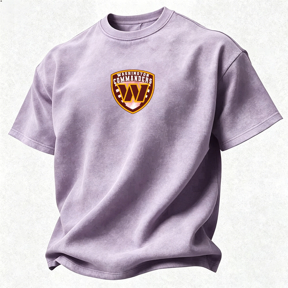 Washington Commanders Printed Unisex 100% Pure Cotton Washed T-Shirt