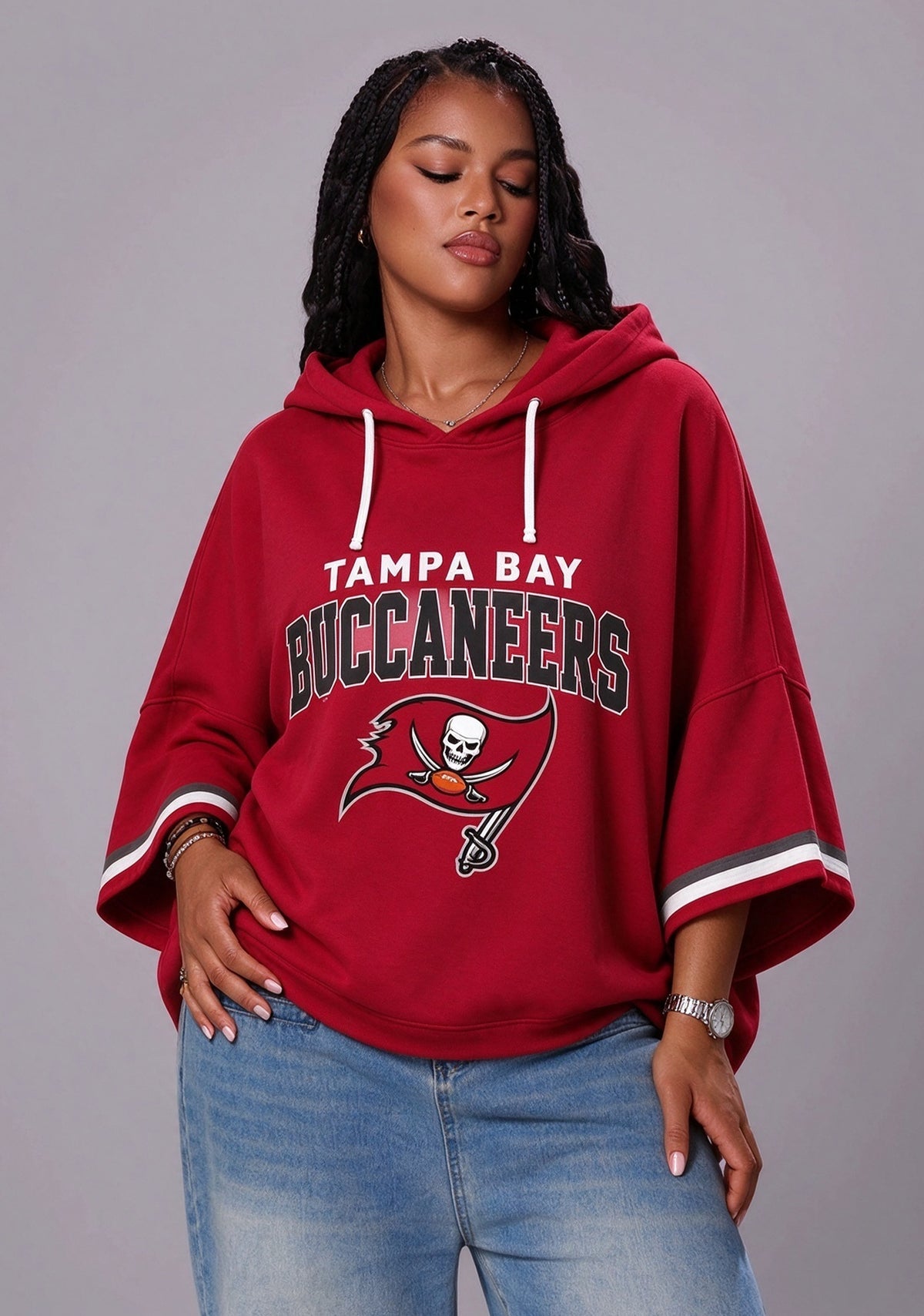 Women’s Tampa Bay Buccaneers 3/4 Dolman Sleeve Hoodie Main image