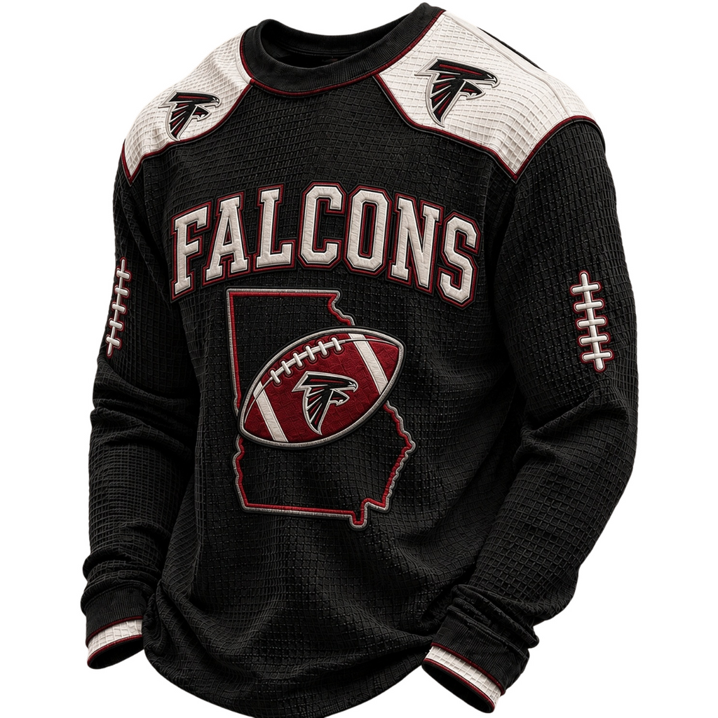 Atlanta Falcons Waffle Knit Long-Sleeve Sweatshirt