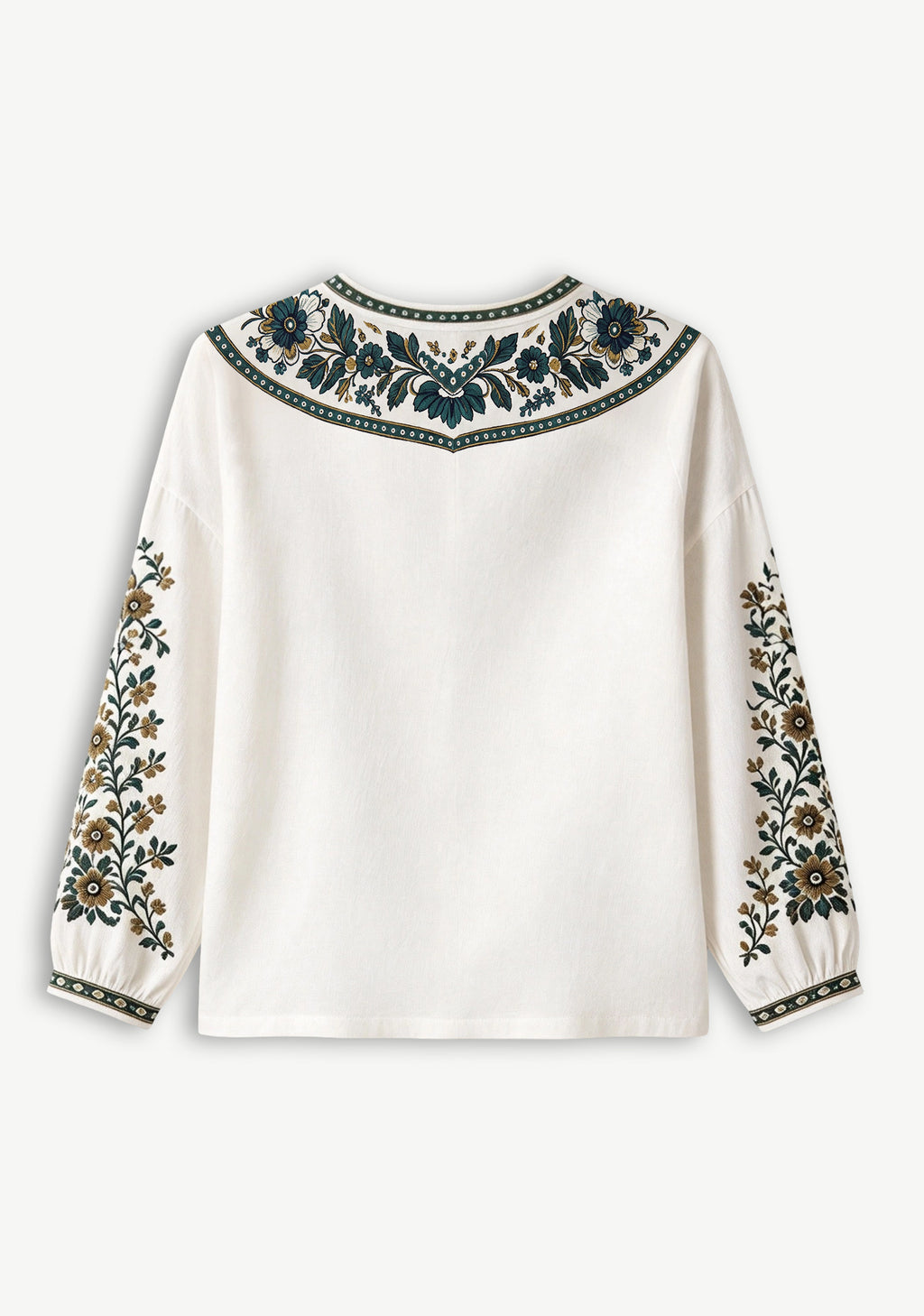 New York Jets Floral Printed V-Neck Long Sleeve Shirt
