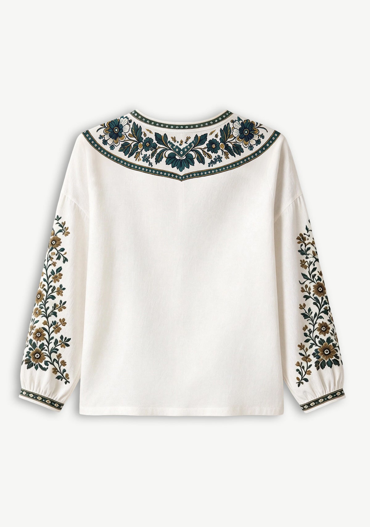 New York Jets Floral Printed V-Neck Long Sleeve Shirt