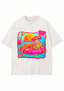 Neon Tropical Vacation Leopard Washed Tee