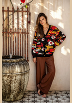 Kansas City Chiefs Splash‑Pattern All‑Over Print Lightweight Cardigan