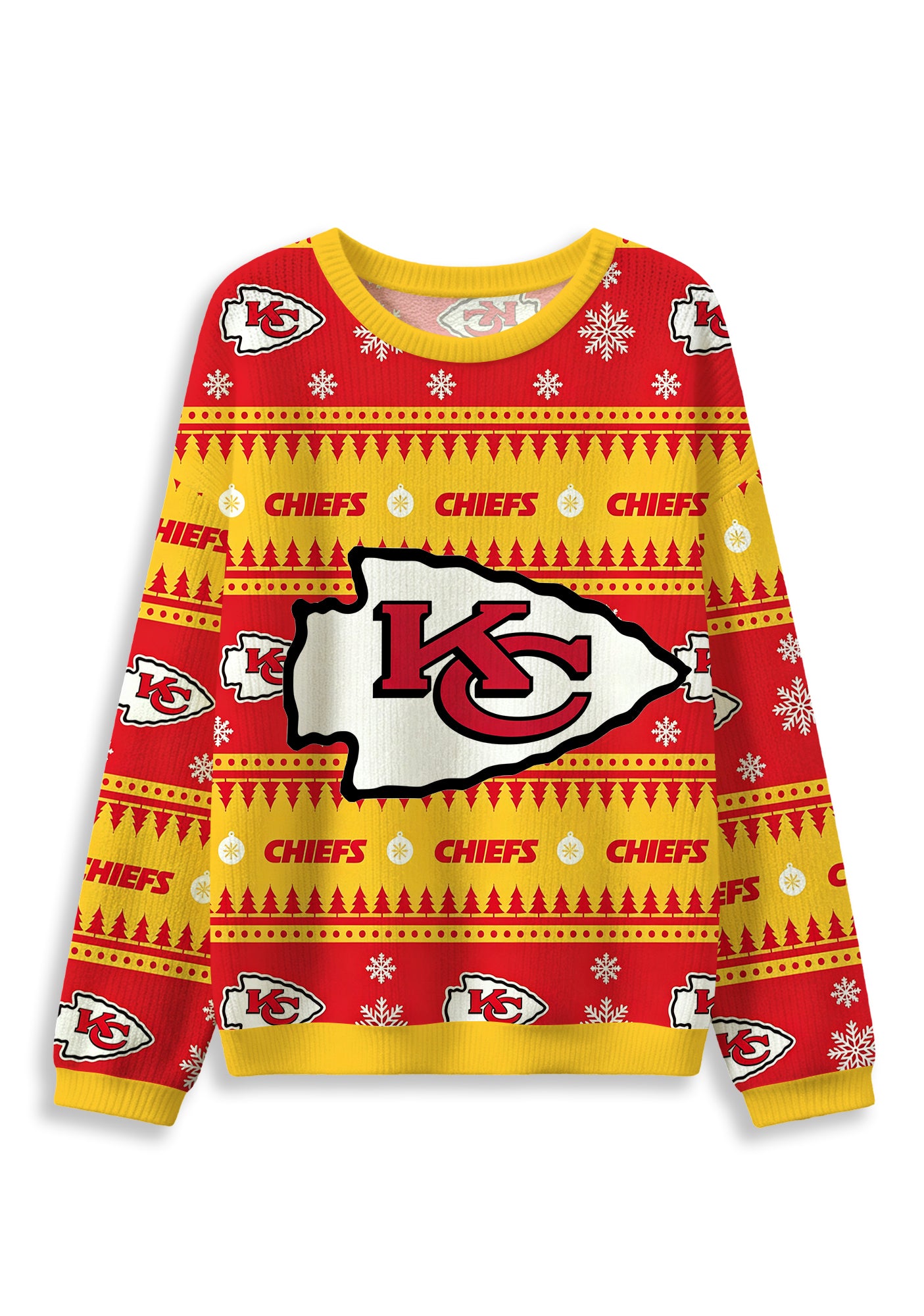 Kansas City Chiefs Ugly Christmas Football Fan Sweatshirt Secondary image