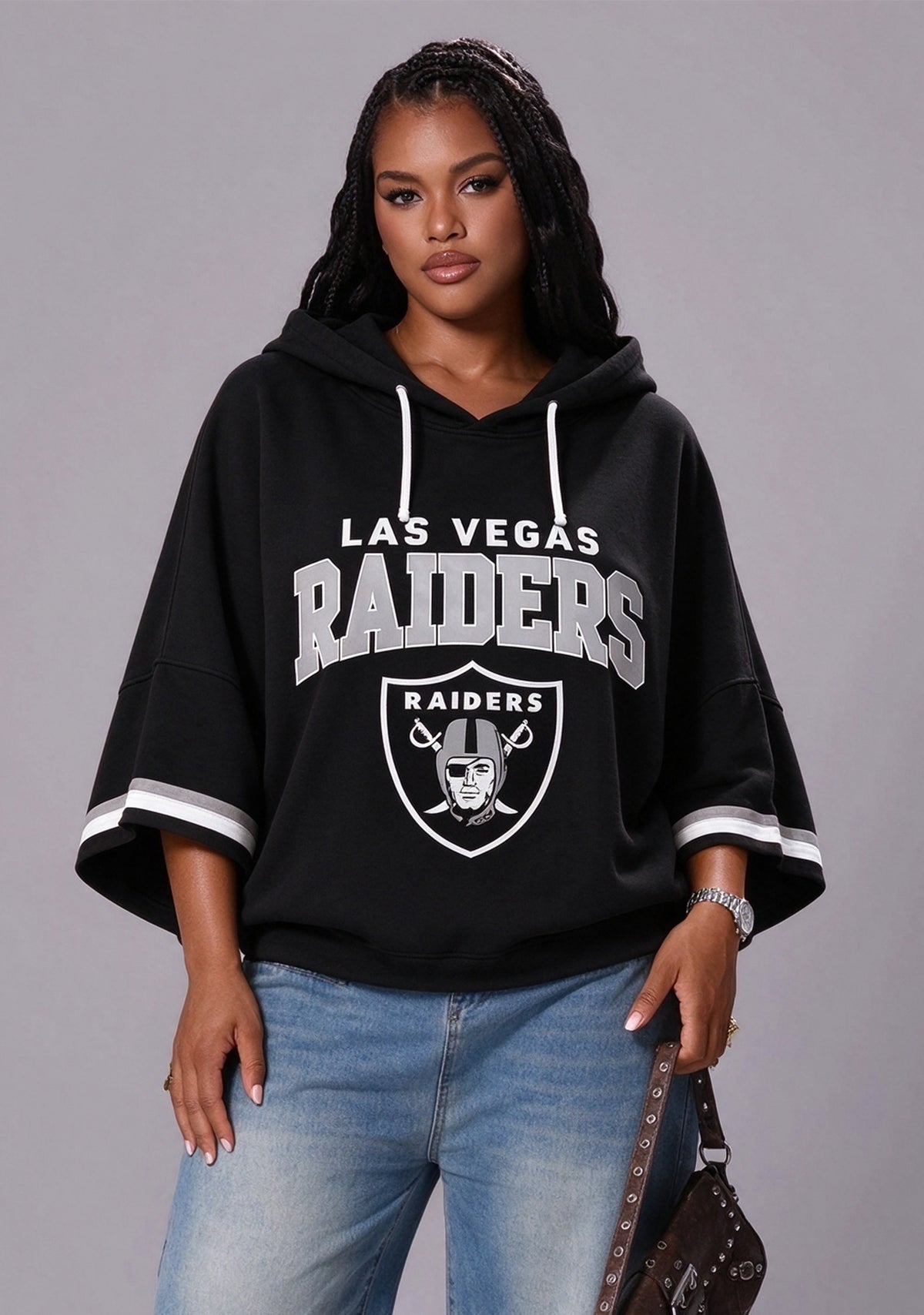 Women’s Las Vegas Raiders 3/4 Dolman Sleeve Hoodie Main image