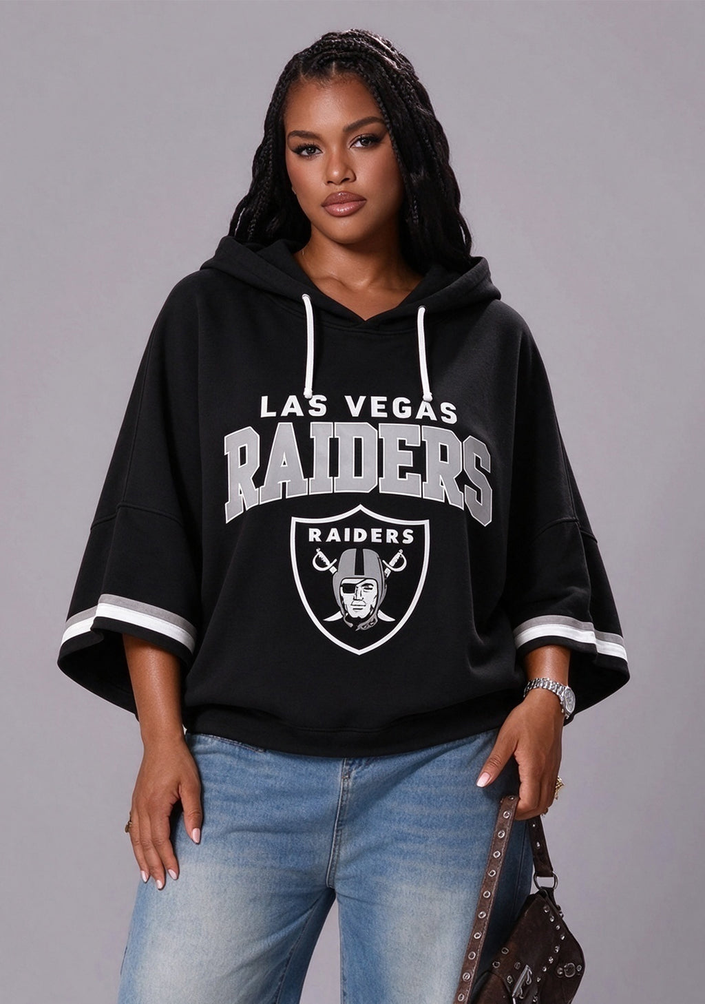 Women’s Las Vegas Raiders 3/4 Dolman Sleeve Hoodie