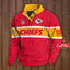 Men's Kansas City Chiefs Button Mock Neck Sweatshirt
