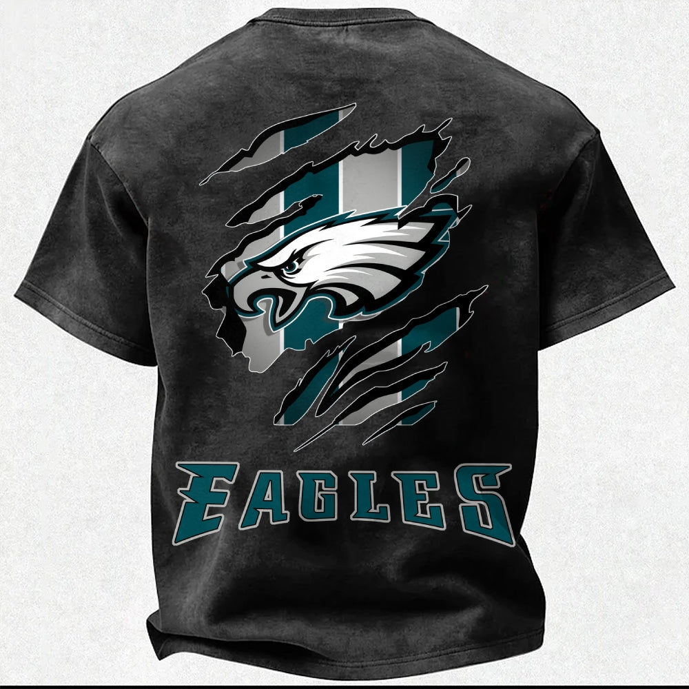 Philadelphia Eagles Printed Unisex 100% Pure Cotton Washed T-Shirt
