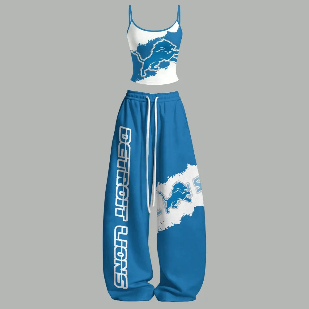 Detroit Lions Top & Elasticated Trousers Two-Piece Set | NFL Main image
