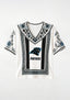 Boho Floral Carolina Panthers V-Neck Blouse
