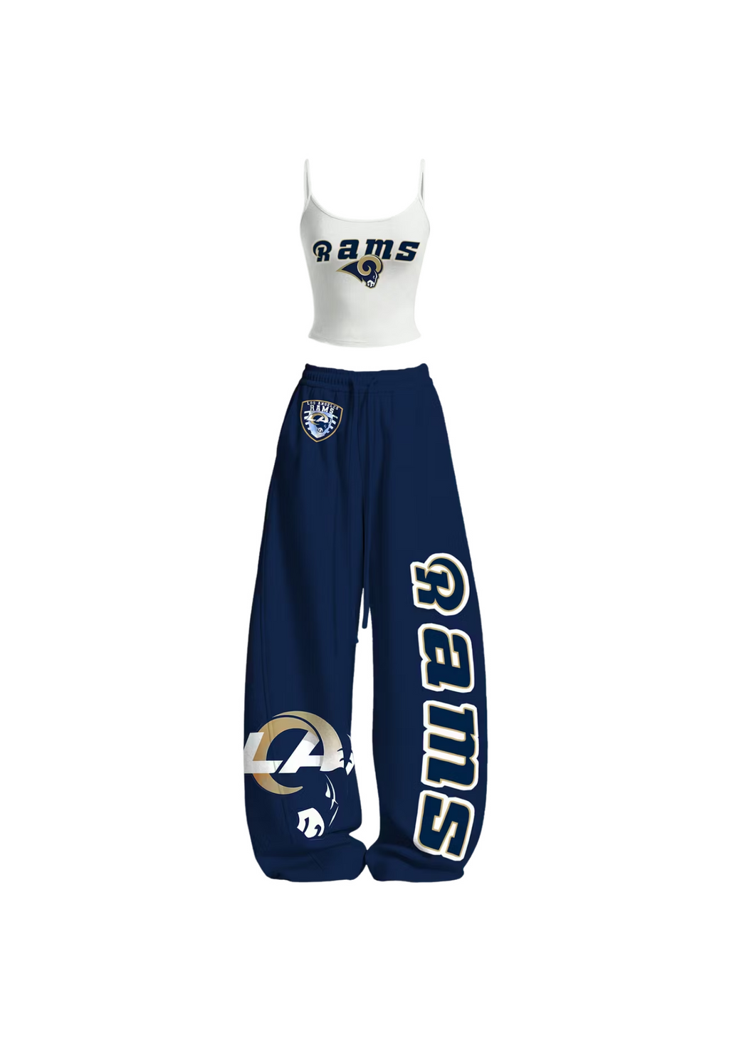 Los Angeles Rams LA Ram Horn Tops & Elasticated Trousers Two-Piece Set