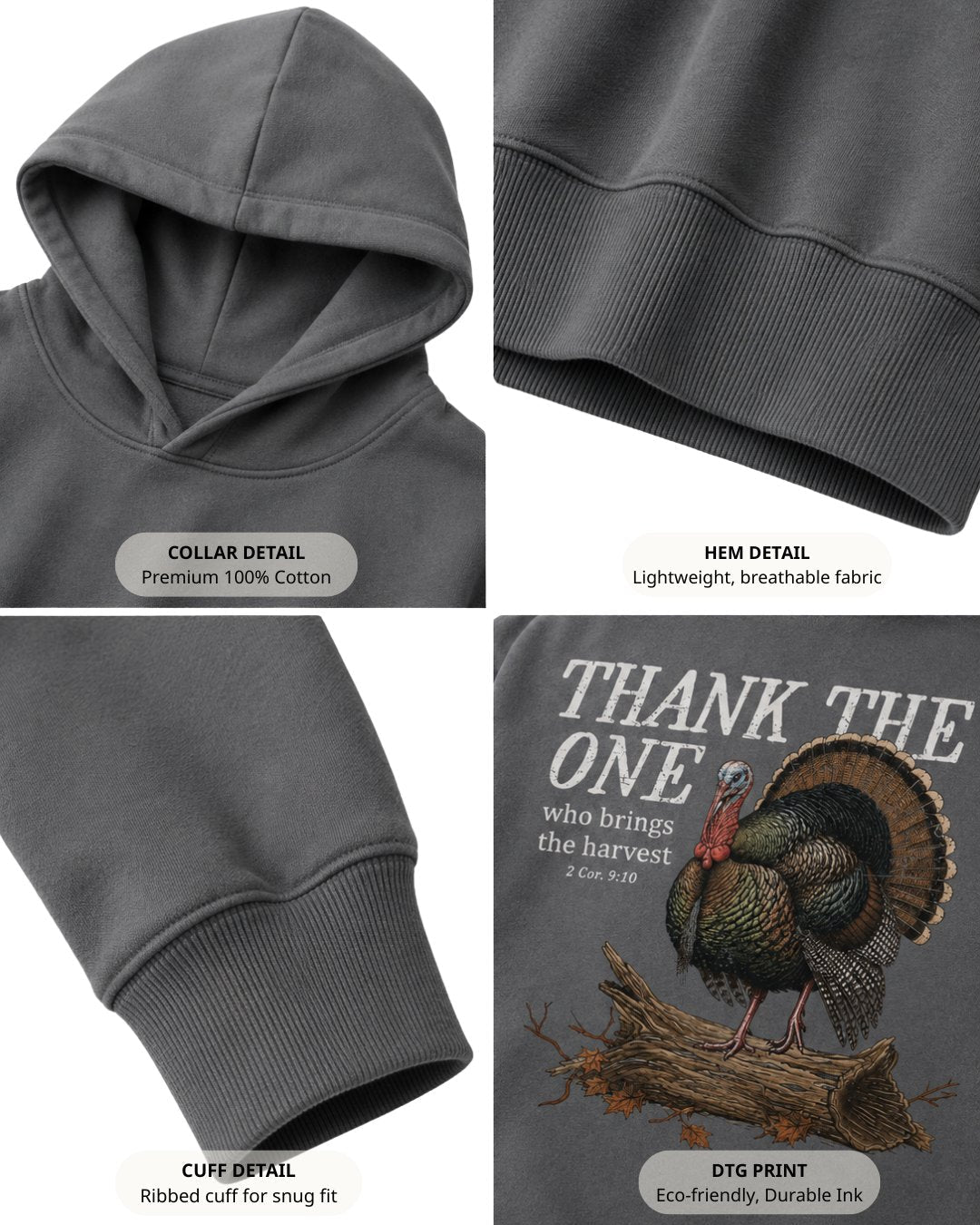 Thank Him For Harvest Hoodie Secondary image
