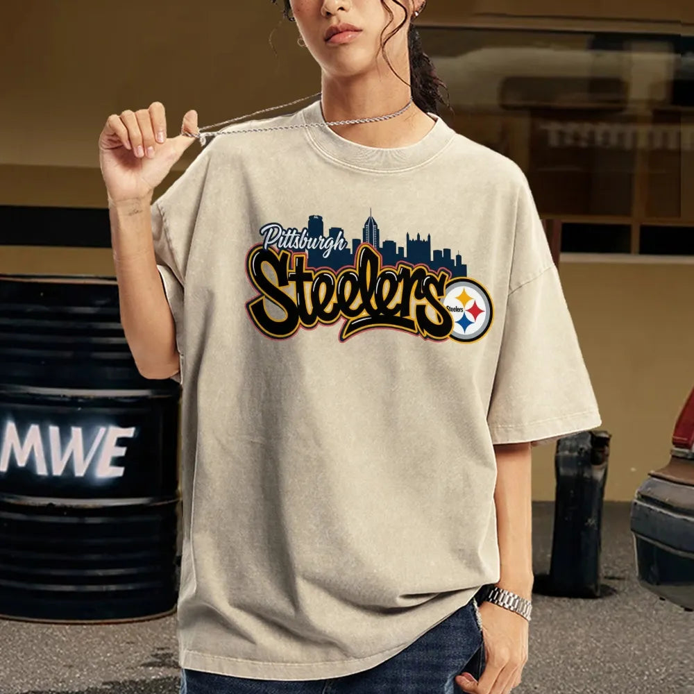 Pittsburgh Steelers Unisex Vintage Washed T-shirt