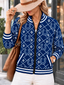 Women's Indianapolis Colts Argyle Print Zip Up Varsity Jacket