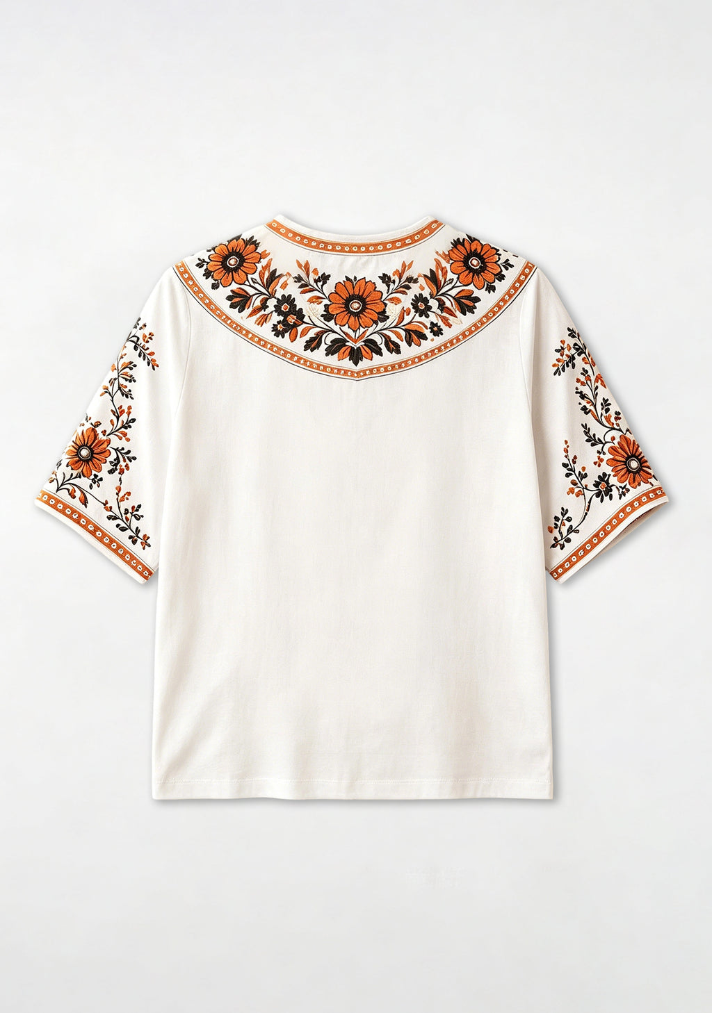 Boho Floral Cincinnati Bengals V-Neck Blouse