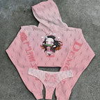 "Demon Slayer" Women's Hooded Thicken Suit Set