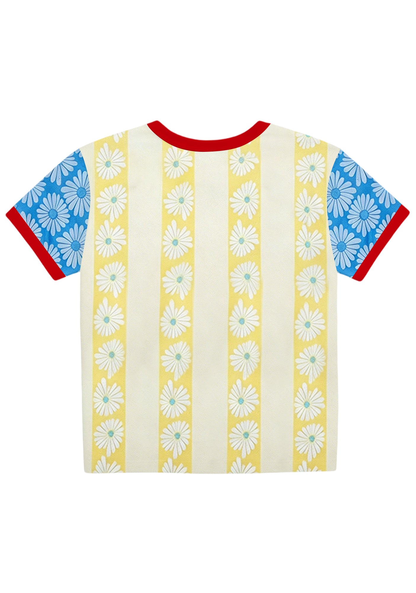 Colombia Floral Stripe Soccer Y2K Baby Tee Secondary image