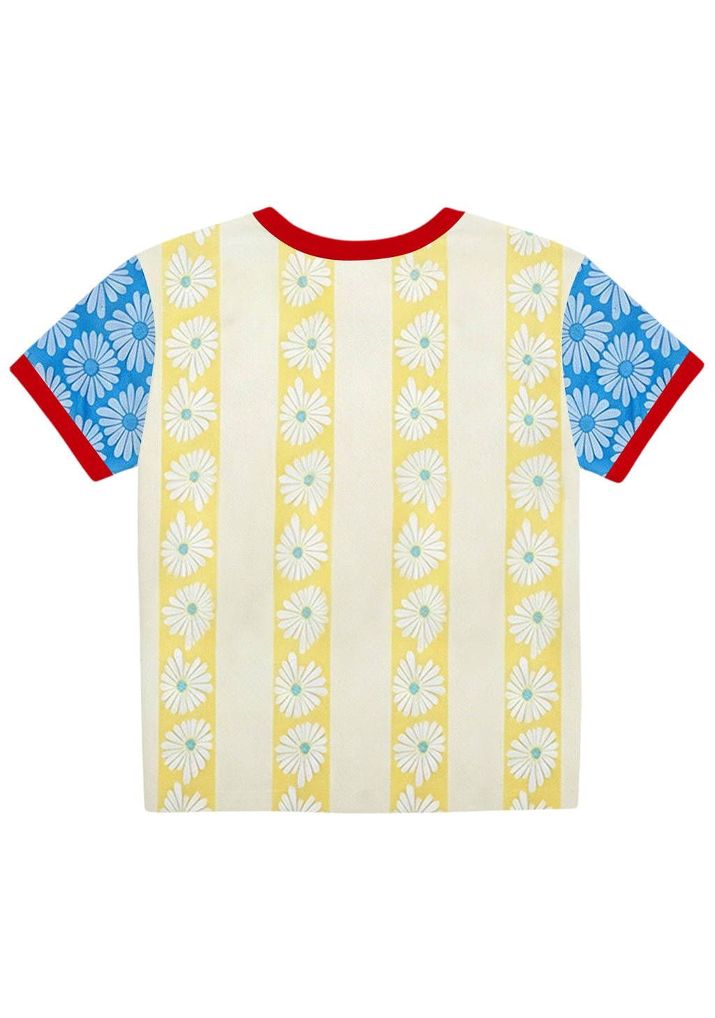 Colombia Floral Stripe Soccer Y2K Baby Tee
