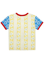 Colombia Floral Stripe Soccer Y2K Baby Tee