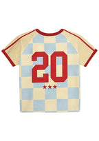 Pastel Checkerboard Colombia Y2K Baby Tee