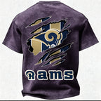Los Angeles Rams Printed Unisex 100% Pure Cotton Washed T-Shirt