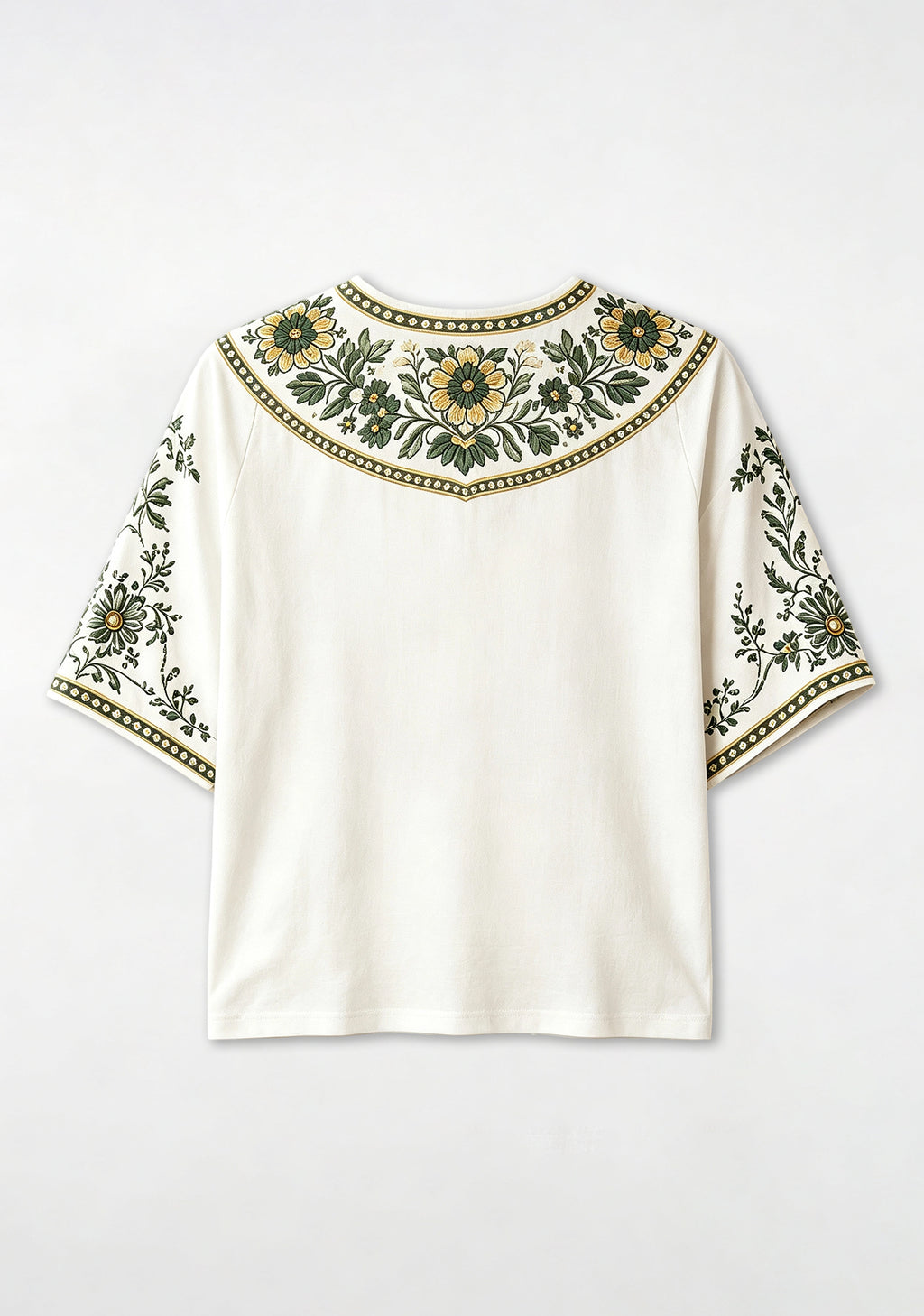 Boho Floral Green Bay Packers V-Neck Blouse