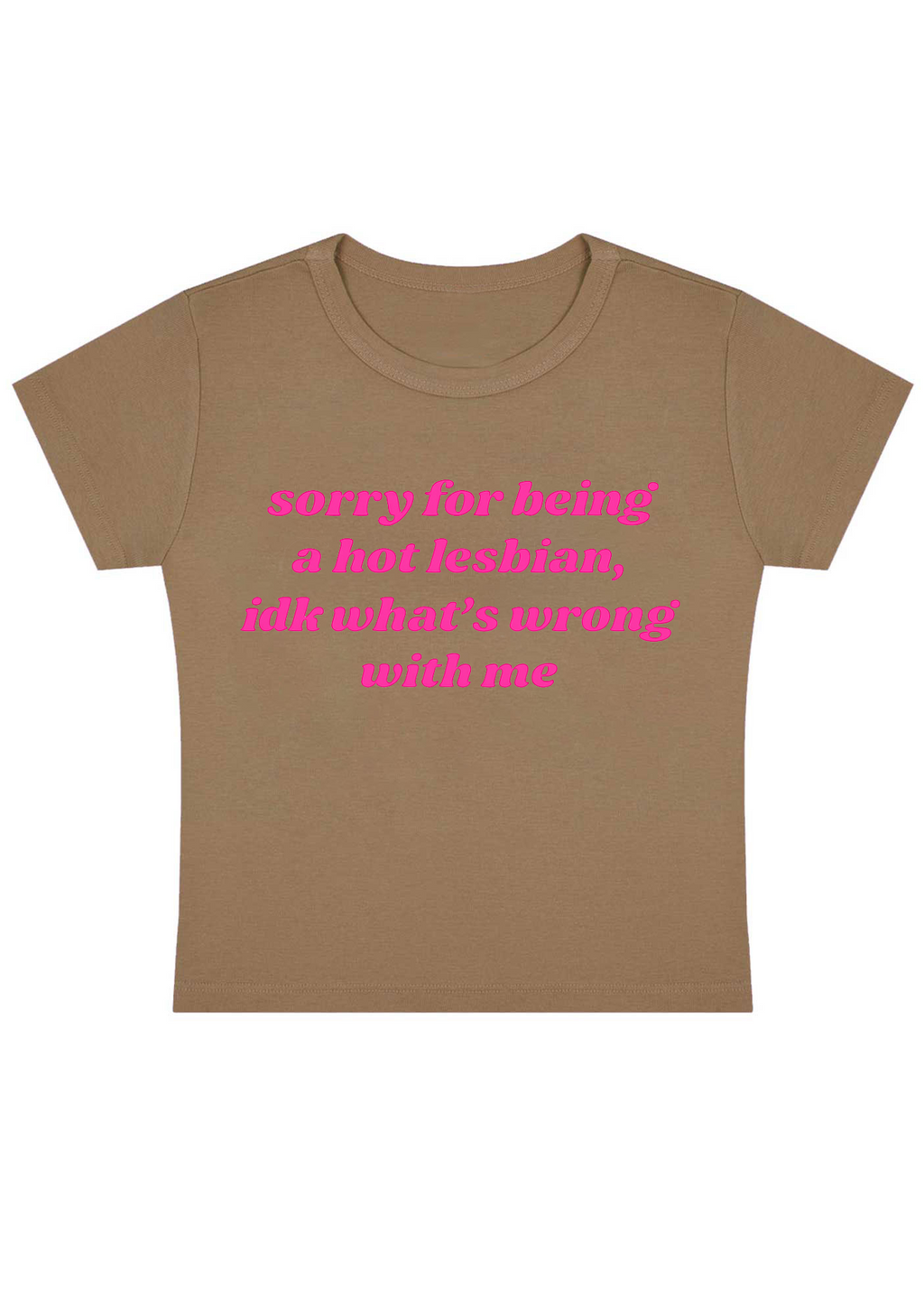 Sorry For Being A Hot Lesbian Y2K Baby Tee