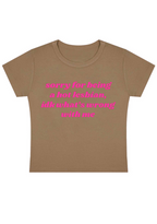 Sorry For Being A Hot Lesbian Y2K Baby Tee