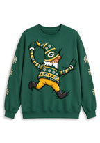 Women's Green Bay Packers Christmas Gnome Crewneck Sweatshirt