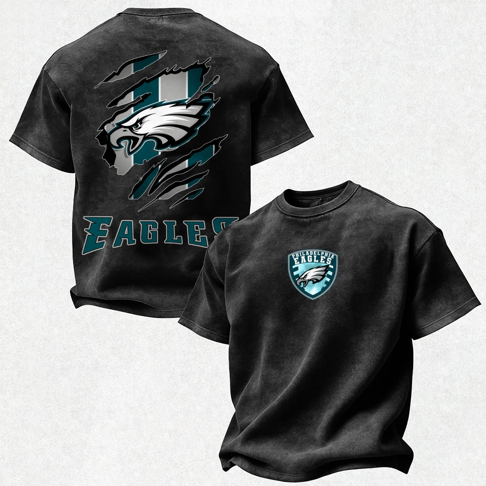 Philadelphia Eagles Printed Unisex 100% Pure Cotton Washed T-Shirt Main image