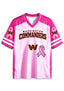 Women Washington Commanders Breast Cancer Awareness Pink Ribbon Mesh Jersey
