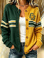 Women'S Casual Football Print Knitted Cardigan Top