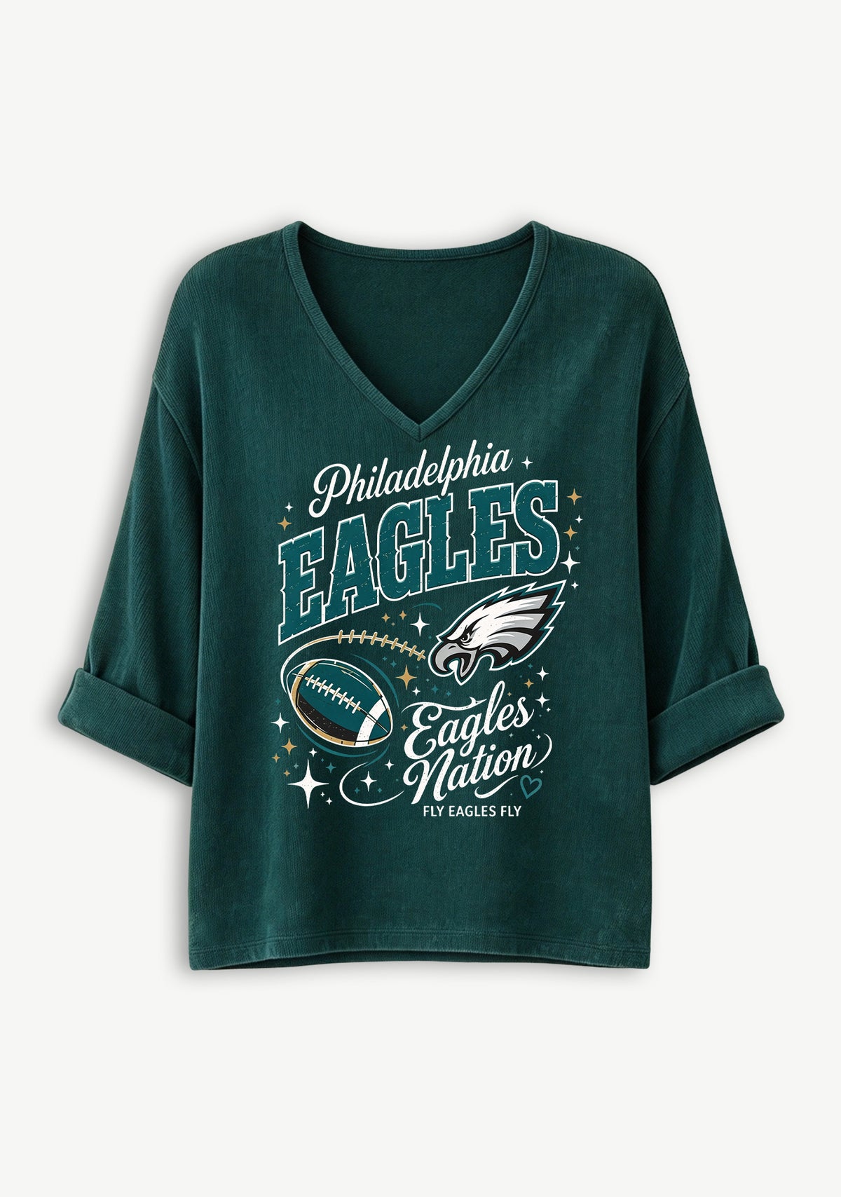 Women Philadelphia Eagles Long Sleeve Game Day Shirt