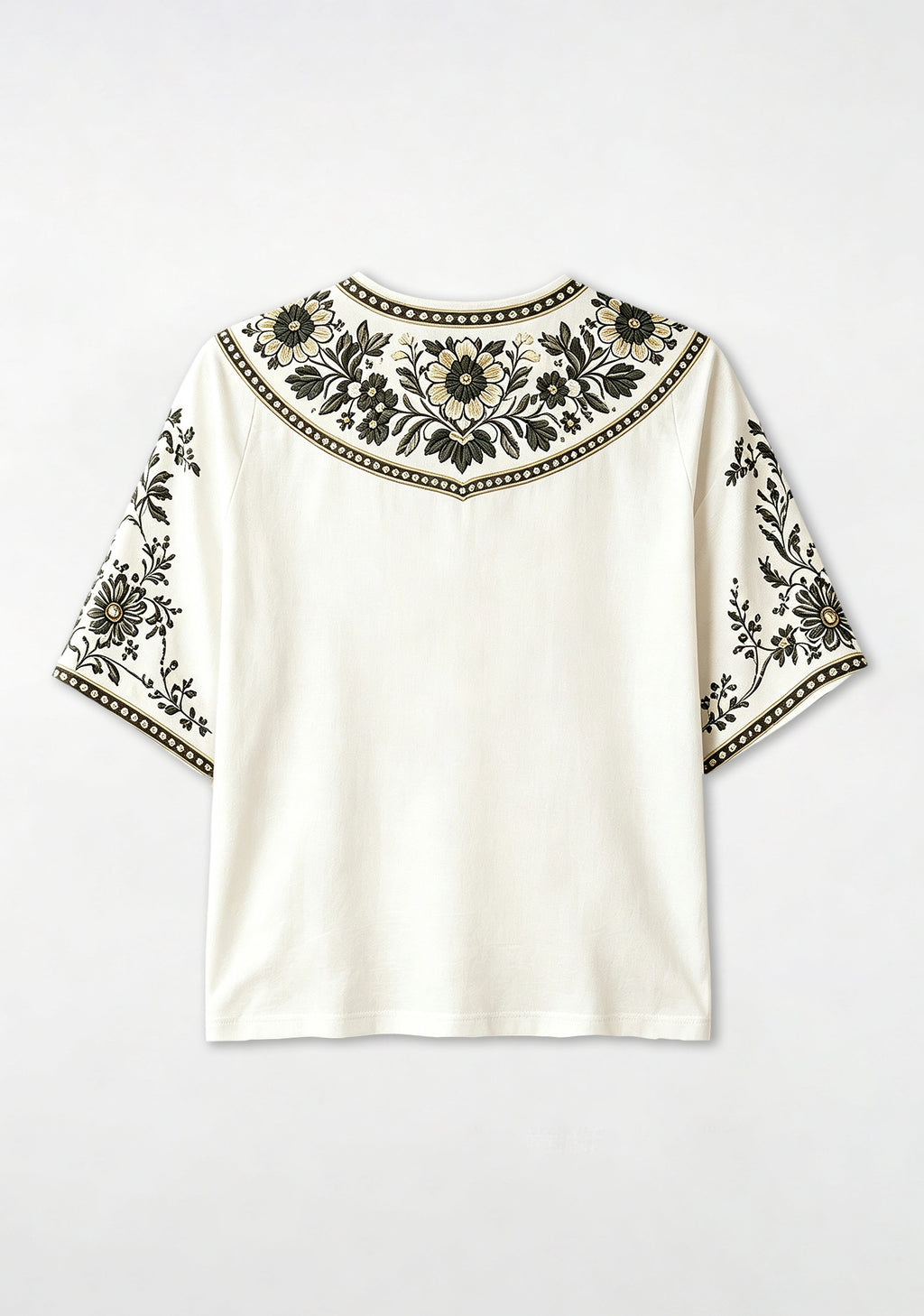 Boho Floral New Orleans Saints V-Neck Blouse
