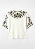 Boho Floral New Orleans Saints V-Neck Blouse